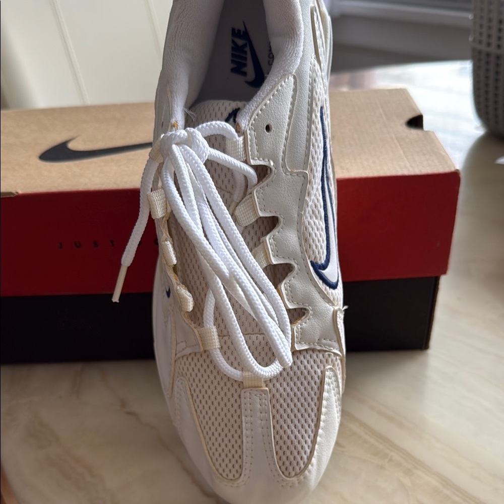 Nike White and Blue Modern Sneakers